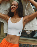 Florida Gators OFFLINE By Aerie Low Key Sports Bra - Cool White