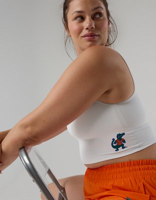 Florida Gators OFFLINE By Aerie Low Key Sports Bra - Cool White