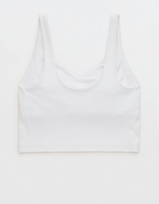 Michigan Wolverines OFFLINE By Aerie Low Key Sports Bra - Fresh White