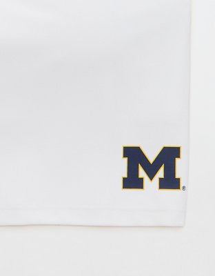 Michigan Wolverines OFFLINE By Aerie Low Key Sports Bra - Fresh White