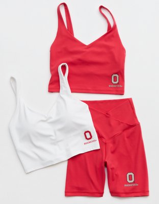 Ohio State Buckeyes OFFLINE By Aerie Low Key Sports Bra - White