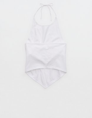 Aerie Handkerchief Hem Braless Tank Top - White