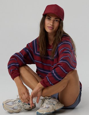 OFFLINE By Aerie Roped Trucker Hat - Deep Ruby