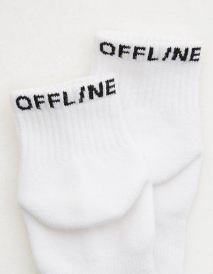 OFFLINE By Aerie Short Crew Sock - Bright White