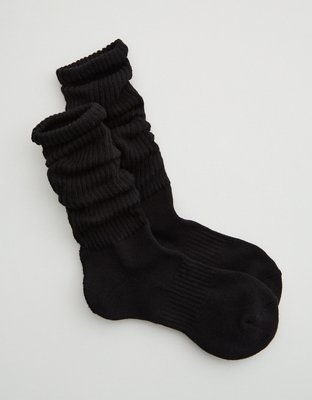OFFLINE By Aerie Scrunch Socks - True Black