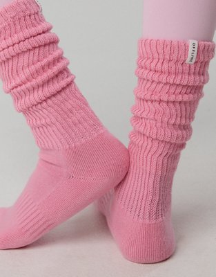 OFFLINE By Aerie Scrunch Socks - Pink Petal