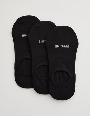 OFFLINE By Aerie Athletic No-Show Sock 3-Pack - True Black