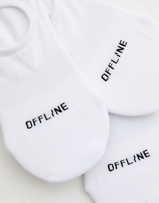 OFFLINE By Aerie Athletic No-Show Sock 3-Pack - White