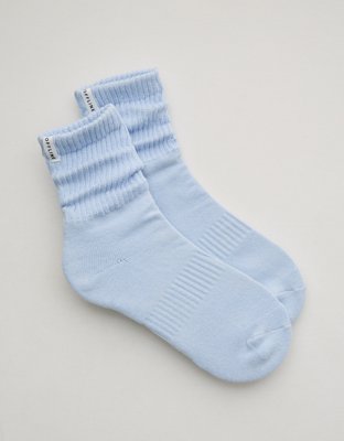 OFFLINE By Aerie Short Scrunch Socks - Eyelet Blue