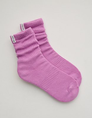 OFFLINE By Aerie Short Scrunch Socks - Planet Pink