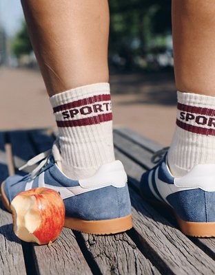 OFFLINE By Aerie Crew Socks - Heather Frost