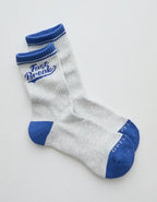 OFFLINE By Aerie Crew Socks - Rome Blue