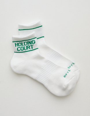 OFFLINE By Aerie Mesh Short Crew Sock - Pine