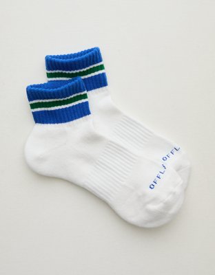 OFFLINE By Aerie Mesh Short Crew Sock - Rugged Green