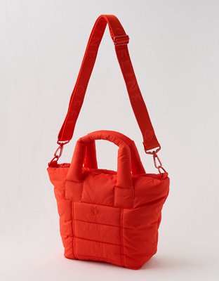 OFFLINE By Aerie Puff Love Mini Tote - Orange Flare
