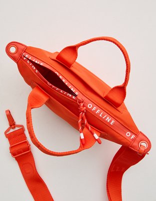 OFFLINE By Aerie Courtside Canvas Crossbody Bag - Orange Flare