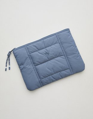 OFFLINE By Aerie Puff Love Square Pouch - Marbled Blue