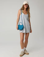 OFFLINE By Aerie Mini Courtside Canvas Tote Bag - Twilight Blue