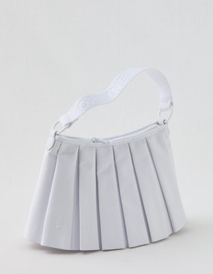 OFFLINE By Aerie Courtside Canvas Pleated Bag - White