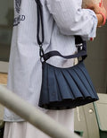 OFFLINE By Aerie Courtside Canvas Pleated Bag - Navy