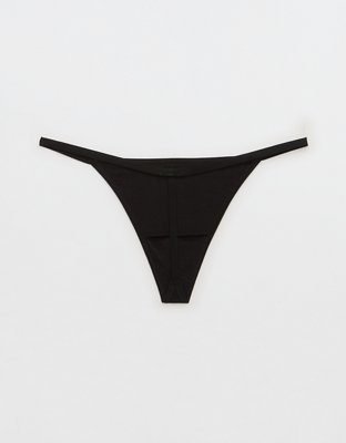 Aerie String Thong - True Black