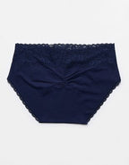 Superchill Vintage Lace Cotton Boybrief Underwear - Navy