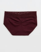 Superchill Vintage Lace Cotton Boybrief Underwear - Royal Berry