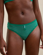 Superchill Cotton Button Thong Underwear - Emerald Isle