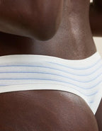 Superchill Cotton Button Thong Underwear - Monaco Blue