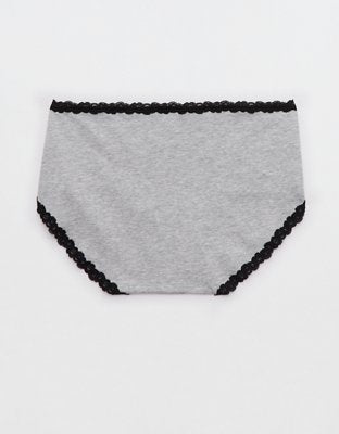 Superchill Cotton Lace Boybrief Underwear - Medium Heather Gray