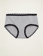 Superchill Cotton Lace Boybrief Underwear - Medium Heather Gray