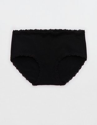 Superchill Cotton Lace Boybrief Underwear - True Black
