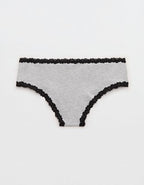 Superchill Cotton Lace Cheeky Underwear - Medium Heather Gray