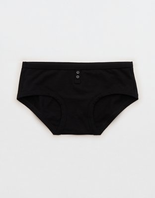 Superchill Cotton Button Boybrief Underwear - True Black