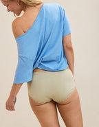 Superchill Cotton Pointelle Lace Boybrief Underwear - Green Sheen