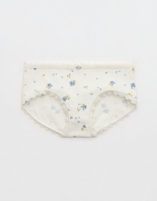 Superchill Cotton Pointelle Lace Boybrief Underwear - Soft Muslin