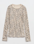 Aerie Essential Crew Layering T-Shirt - Dusk