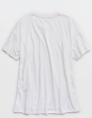 Aerie Oversized Crew Boyfriend T-Shirt - Cool White