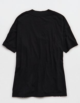 Aerie Basic V-Neck Boyfriend T-Shirt - Black