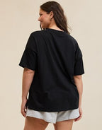 Aerie Basic V-Neck Boyfriend T-Shirt - Black