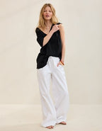 Aerie Basic V-Neck Boyfriend T-Shirt - Black