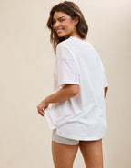 Aerie Basic V-Neck Boyfriend T-Shirt - Air White