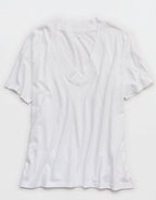 Aerie Basic V-Neck Boyfriend T-Shirt - Air White