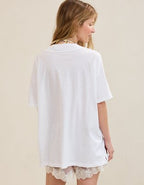 Aerie Basic V-Neck Boyfriend T-Shirt - Air White