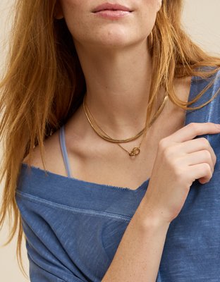 Aerie Extreme V-Neck Oversized Boyfriend T-Shirt - Steel Blue