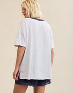 Aerie Oversized Crew Boyfriend T-Shirt - Light Faded Gray