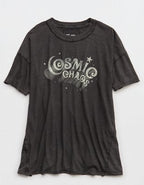 Aerie Oversized Crew Boyfriend T-Shirt - Dark Gray
