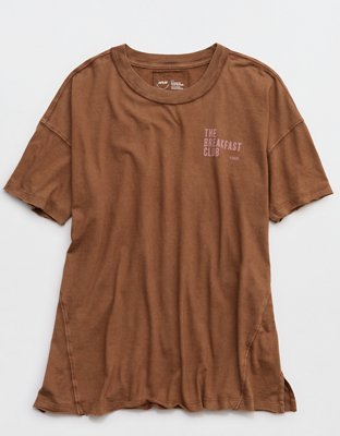 Aerie Oversized Crew Boyfriend T-Shirt - Hazelnut