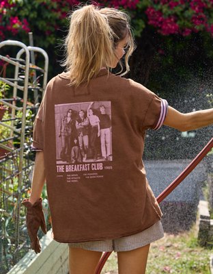 Aerie Oversized Crew Boyfriend T-Shirt - Hazelnut