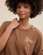 Aerie Oversized Crew Boyfriend T-Shirt - Hazelnut